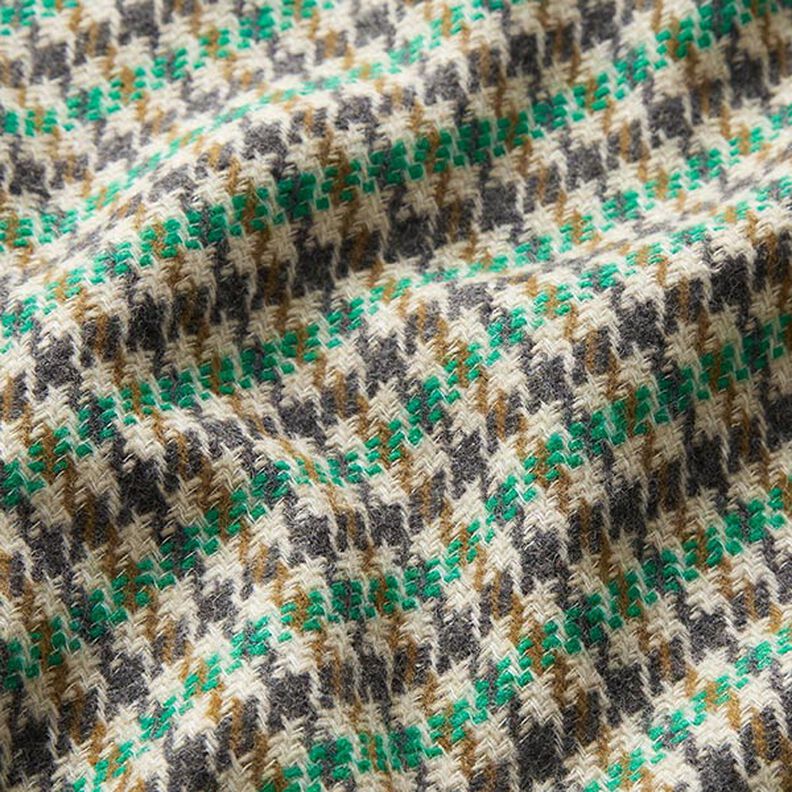 Mezcla de lana a cuadros – verde/antracito,  image number 2