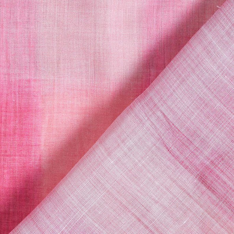 Gasa de ramio con cuadros tie-dye – rosa intenso,  image number 5