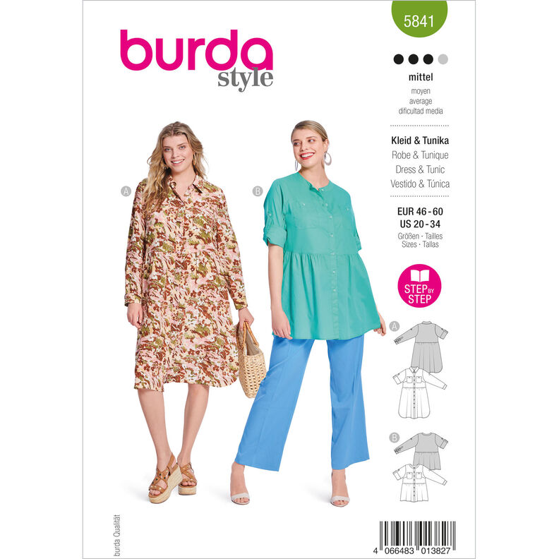 Plus-Size Vestido / Tunika | Burda 5841 | 46-60,  image number 1