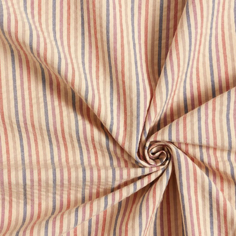 Tela Seersucker Rayas de colores – anacardo/uva,  image number 3
