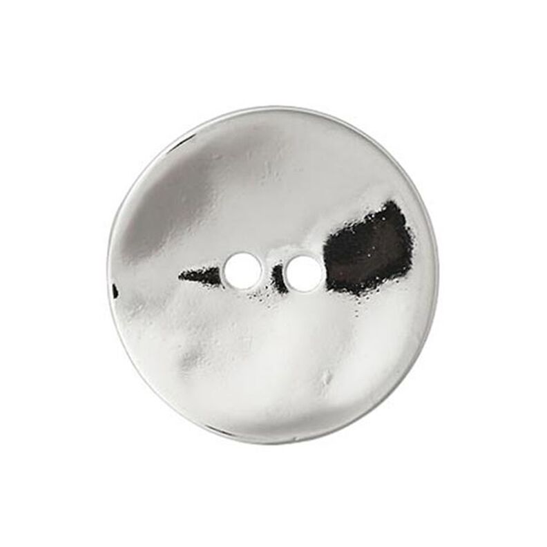 Botón metálico 2 agujeros  – plateado metálica,  image number 1