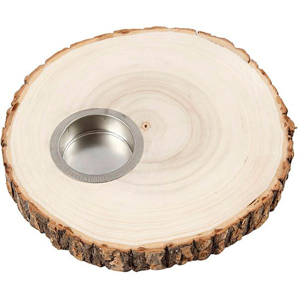 Disco de madera con portavelas,  image number 3