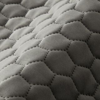 Tela de tapicería Terciopelo acolchado en diseño de panal – antracito, 