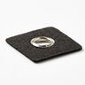 Parche de ojal [30 x 30 mm] – negro/plata metalizada,  thumbnail number 3