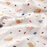 Popelina de algodón Confeti de gato – marfil/marrón claro,  thumbnail number 2