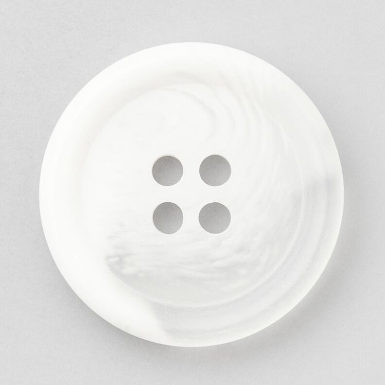Bot&oacute;n redondo de 4 agujeros [&Oslash; 25 mm] &ndash; blanco,  image number 1