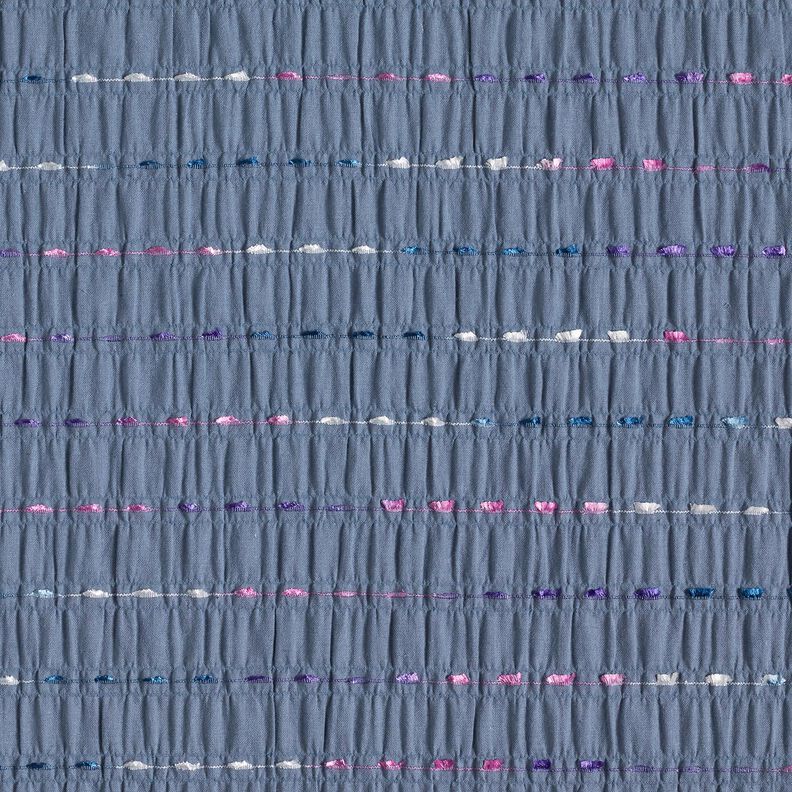 Tela Seersucker Con efecto hilo | by Poppy – azul gris,  image number 1