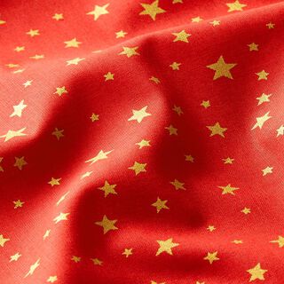 Cretona decorativa Cielo estrellado navideño – rojo | Retazo 100cm, 