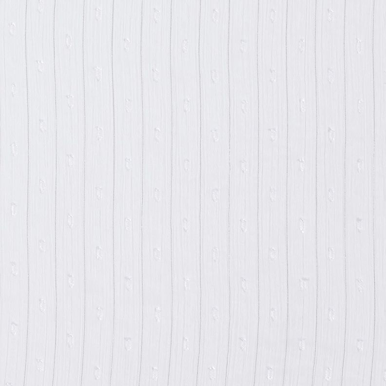 Gasa Dobby metálico raya diplomática – blanco/plata metalizada,  image number 1