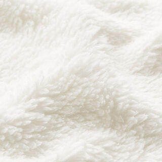 Algodón sherpa Uni – blanco lana, 