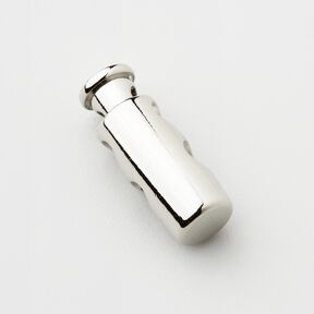 Tope de cordón metall [Abertura: 3 mm] – plata metalizada, 