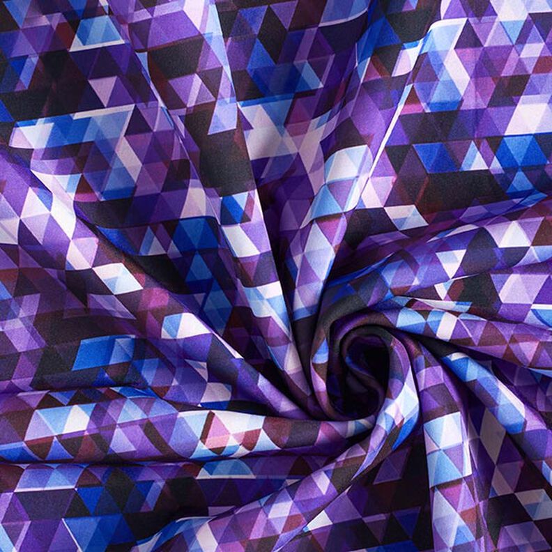 Tejido Softshell Triángulos de colores Impresión digital – uva,  image number 4