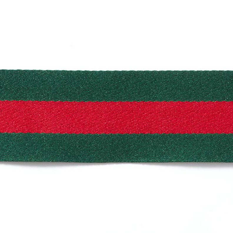 Cinta para tejer Rayas [40 mm] – verde/rojo,  image number 1
