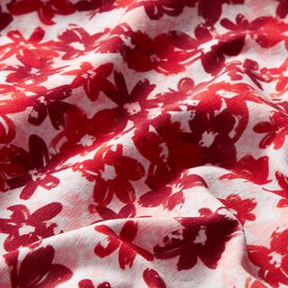 GOTS Tela de jersey de algodón Mariposas y flores | Tula – rosa, 