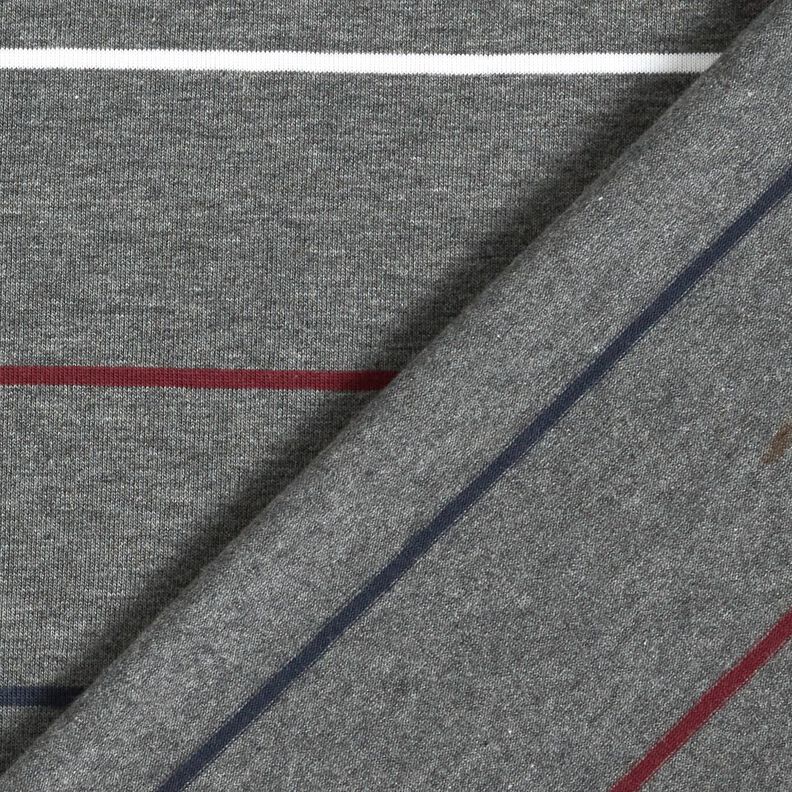 Tela de jersey de algodón Rayas de colores – gris pizarra,  image number 4