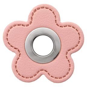 Parche de ojal Imitación de piel de flor | Prym – rosa, 