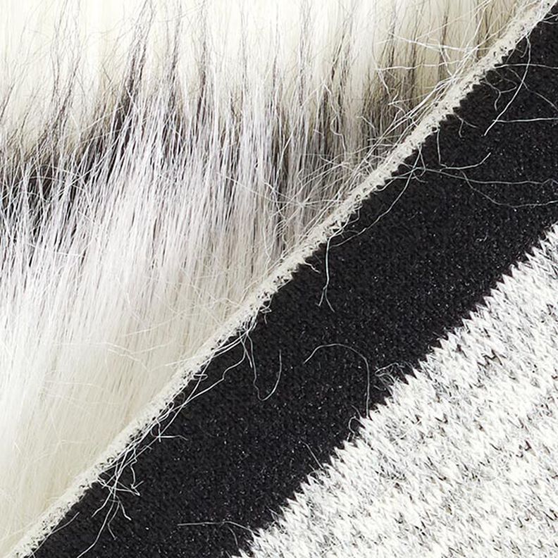 Piel sintética Rayas horizontales – blanco lana/negro,  image number 4