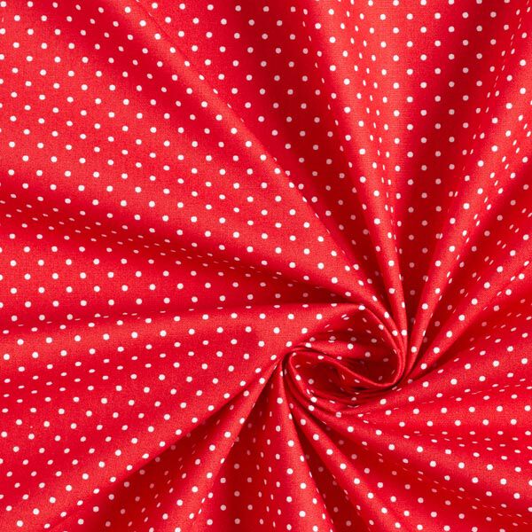 Popelina de algodón puntos pequeños – rojo/blanco,  image number 5