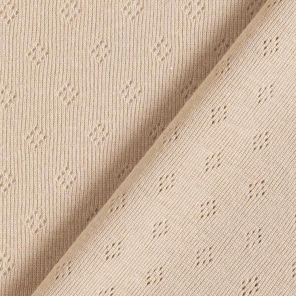 Jersey de punto fino con patrón de agujeros – beige,  image number 4