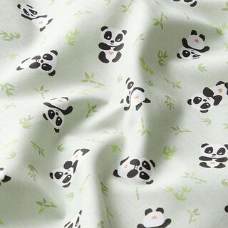Tela de algodón Cretona panda tierno – verde, 