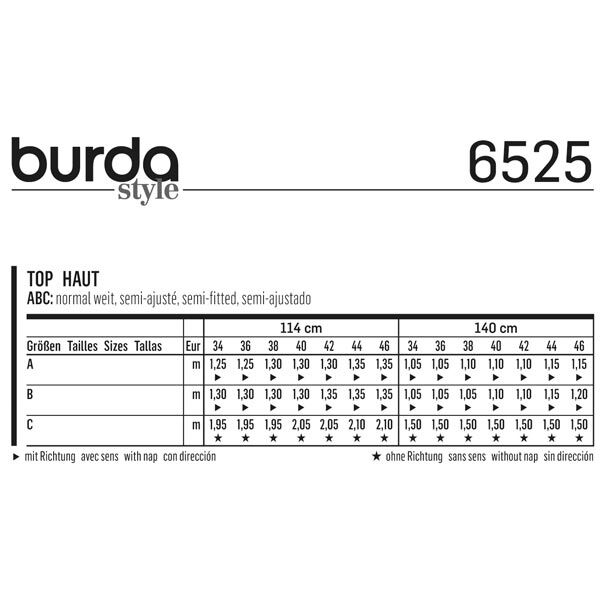 Top/blusa, Burda 6525,  image number 5
