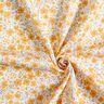 Tela decorativa Satén de algodón Mar de flores – mostaza/blanco,  thumbnail number 3