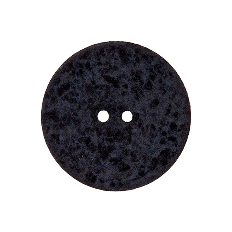 Botón de poliéster 2 agujeros  – negro,  image number 1