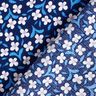 Crepe de viscosa flores pequeñas – azul marino/blanco,  thumbnail number 4
