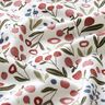 Tela de jersey de algodón Prado de flores con manzanas  – blanco lana,  thumbnail number 2