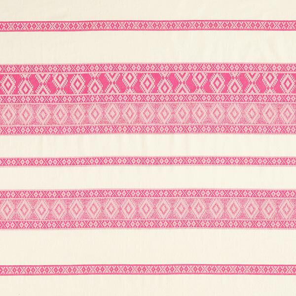 Tela de algodón con patrón de diamantes – blanco lana/pink,  image number 1