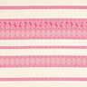 Tela de algodón con patrón de diamantes – blanco lana/pink,  thumbnail number 1