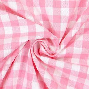 Tela de algodón Cuadros vichy 1 cm – rosa/blanco, 