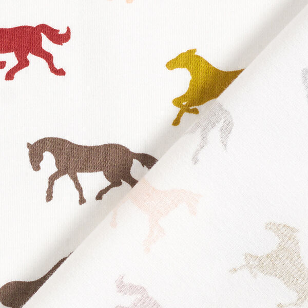 GOTS Jersey de algodón con caballos | by Poppy – blanco lana – Muestra,  image number 4