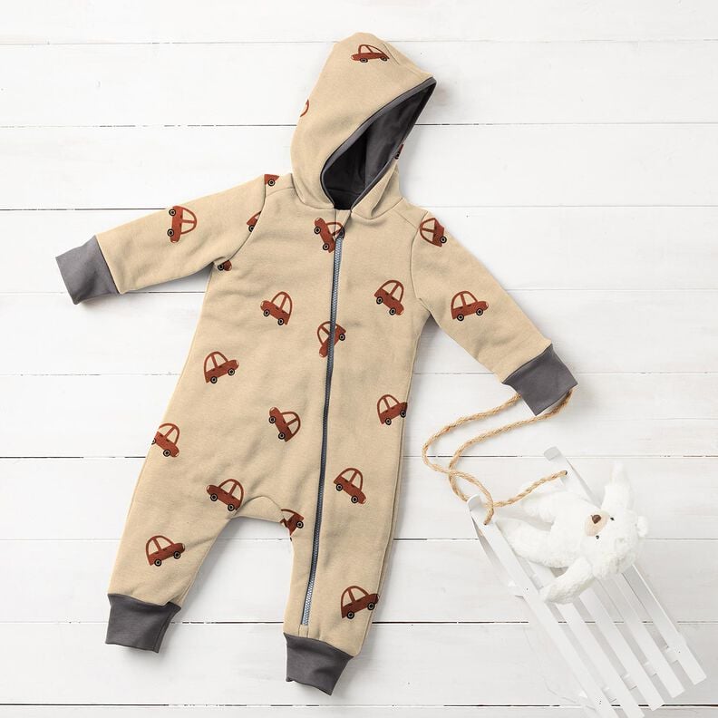 Felpa francesa veraniega Grandes coches retro &ndash; crema,  image number 6