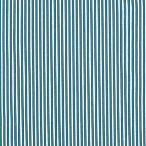 Popelina de algodón Rayas – petroleo/blanco, 