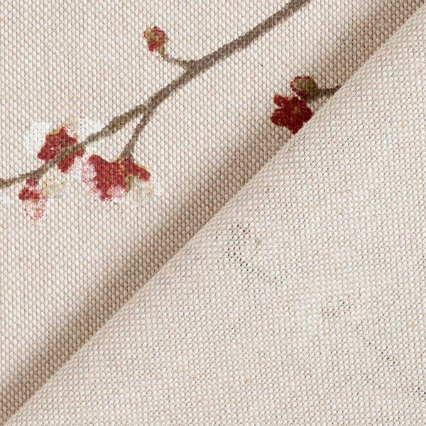 Tela decorativa Panama media Flor de cerezo japonés – naturaleza/borgoña,  image number 5