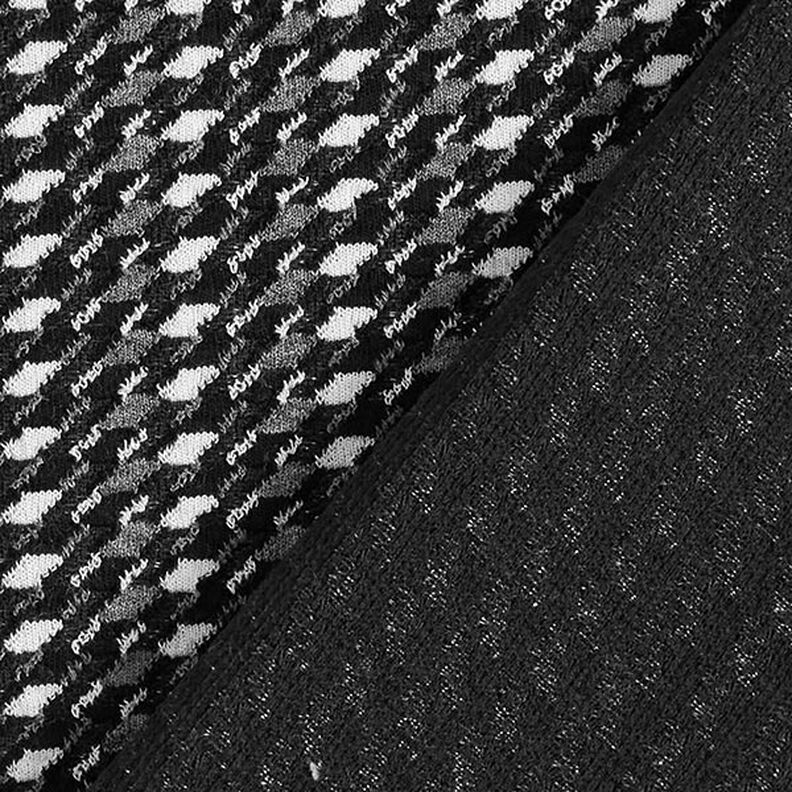 Punto jacquard mezcla algodón rombos – negro/blanco,  image number 4