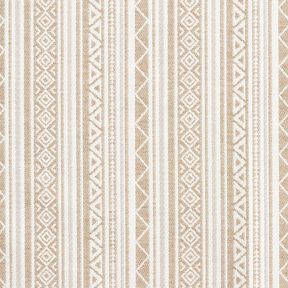 Tela decorativa Jacquard Rayas &eacute;tnicas &ndash; an&eacute;mona/blanco lana, 