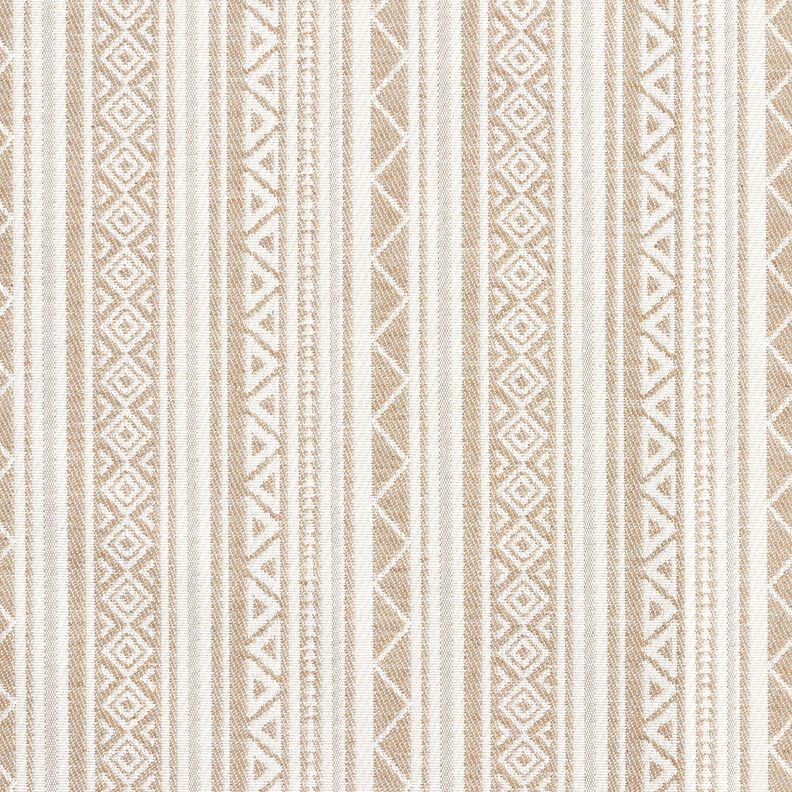 Tela decorativa Jacquard Rayas &eacute;tnicas &ndash; an&eacute;mona/blanco lana,  image number 1