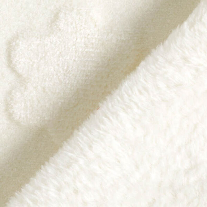 Polar suave Estrellas y flores – blanco lana,  image number 4