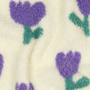Felpa de peluche Tulipanes | Poppy Fabrics – marfil, 