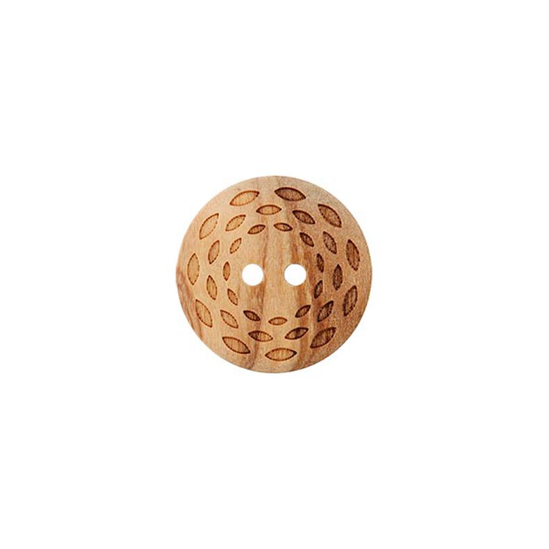 Botón de madera 2 agujeros  – beige,  image number 1