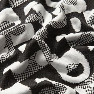 Jersey jacquard Patrones y cuadros geométricos – negro/blanco, 