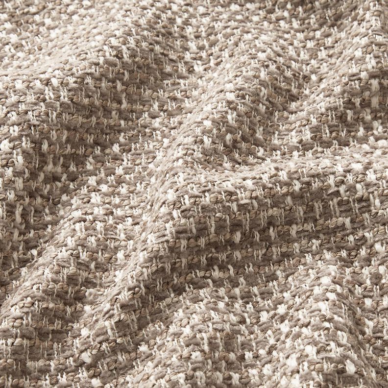 Tela de tapicería Estilo bouclé colorido – marrón oscuro/beige claro,  image number 2