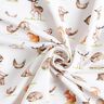 Tela de jersey de algodón orgánico Animales del bosque en acuarela – blanco lana,  thumbnail number 3