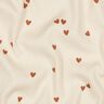 Jersey canelado Corazones dispersos | Poppy Fabrics – beige claro/marrón,  thumbnail number 2