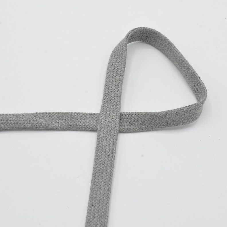 Cordón plano Sudadera Algodón Melange [15 mm] – gris claro,  image number 1