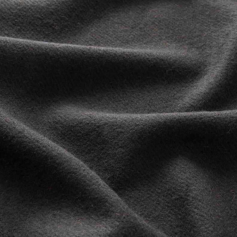 Tela para abrigos mezcla de lana lisa – negro,  image number 2
