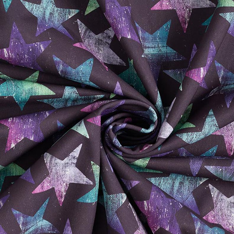 Tejido Softshell Estrellas – ciruela/lila,  image number 3