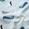 Tela decorativa Panama media Animales en el hielo – azul baby/blanco,  thumbnail number 2